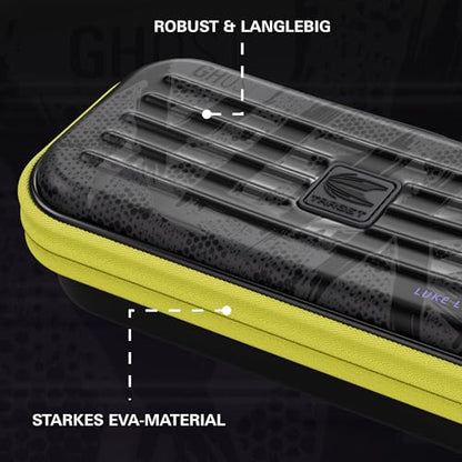 Target Darts Luke Littler Ghost Series Takoma Wallet, Regular – Darts Case, Black/White Storage Cases, “The Nuke” Zipper Dart Holder, Professional Accessories – Holds 3 Fully Assembled Darts - style: Regular Wallet