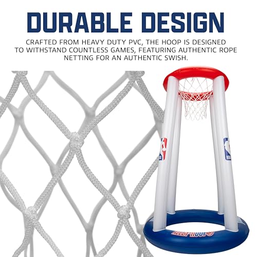 Franklin Sports NBA Alley-Hoop Kids Inflatable Toy Basketball Hoop Set - Indoor + Outdoor Mini Inflatable Hoop + Basketball Set for Kids Ages 3+ - Boys + Girls Basketball Toy - 48" Inches