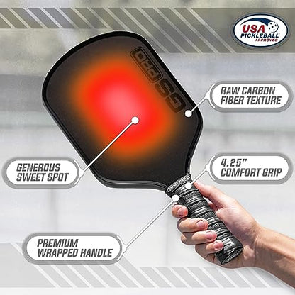 GoSports USAPA Approved Carbon Fiber Pickleball Paddles - GS AIR or GS PRO - color: GS PRO