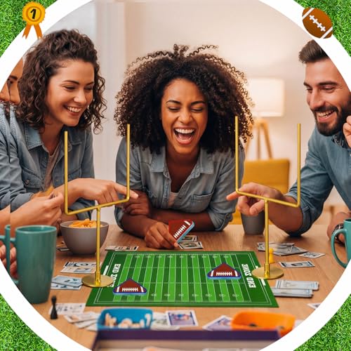 Thenshop 10 Pcs Mini Finger Flick Football Games Metal Football Goal Post with Foam Footballs Finger Toys Game Mini Table Top Sports Games for Birthday Footballs Theme Party Supplies