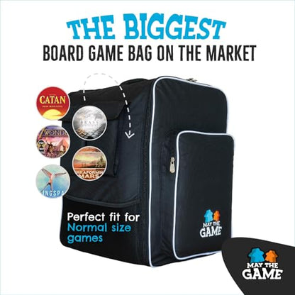 Board Game Bag: Ultimate Backpack, Travel Organizer, Storage & Carrying Case for Board and Tabletop Games - size: Large