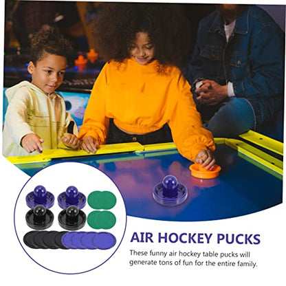 Complete Hockey Game Table Top Parts Air Hockey Pucks Paddles Supplies Kit for Tabletop for Boys and Girls Adults