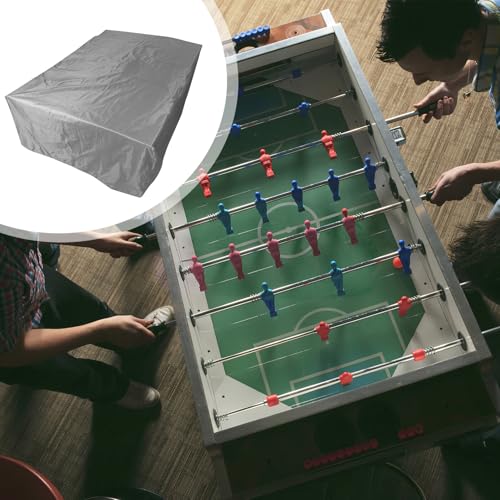 Alipis Foosball Table Cover Waterproof Gray 210d Polyester 160x115x50cm Dustproof UV Resistant Table Protector for Indoor Outdoor Game Room