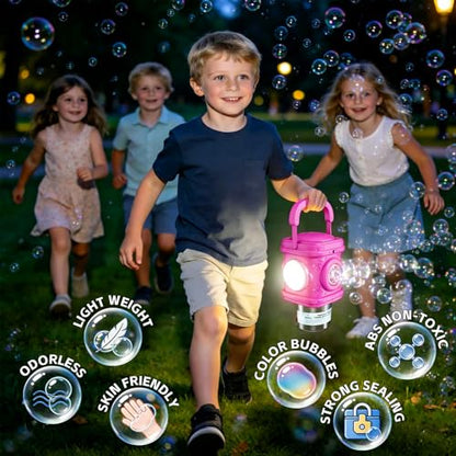 Bubble Machine for Kids, Remote Control Street Lamp Bubble Machine with Lights, Automatic Standing Bubble Tower, Outdoor Bubble Torch Toys for Wedding Summer Bubble Maker for Kids Ages 3 4 5 6 7 8 9