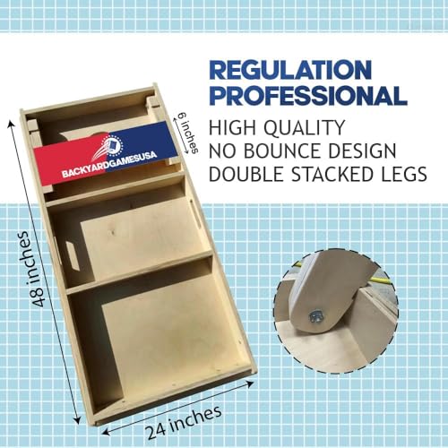 Wood Grain Series - Premium Cornhole Boards w Cupholders and a Handle - Includes 2 Regulation 4' x 2' Cornhole Boards w Premium Birch Plywood and 8 Cornhole Bags - style: 1379