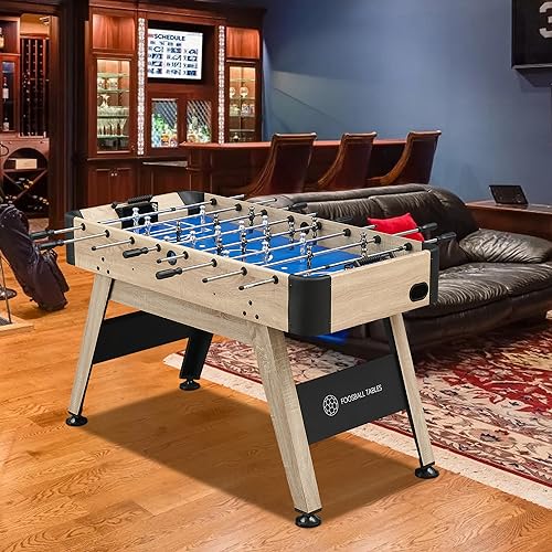 IDEALHOUSE 54 Inch Full Size Foosball Table, Soccer Table Game for Kids and Adults, Arcade Table Soccer for Home, Indoor Game Room Sport, Easy Assembly.