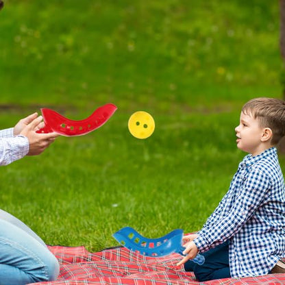 Kids Scoop Ball Game Outdoor Toys Sports Toss Game with 4 Scoops and 2 Balls for Backyard Beach Camping Family Gatherings