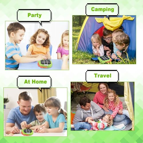 Electronic Tic Toe Tac Bolt Game, 3-in-1 My toeTac Digital Tic Toe Tac Game, Travel Board Fidgets Games for Kids 4 8 12, Brain Memory Games for Kids, Birthday Toy for Girl Boy