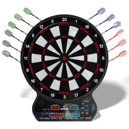 Ruthless | R600 Electronic Dartboard | Soft Tip Interactive Dartboard with 27 Game Modes | Up to 8 Players and 4 Sets of Darts Included.