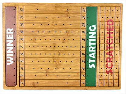 Metal Horse Race Board Game Set with Horse Racing Thick & Solid Wood Game Board(16"/Dark),11 Luxurious with 4 Antique(Gold,Silver,Red Cooper&Bronze) Metal Craft Horses, Dice&Cards (HR-M654) - color: Hr-m654