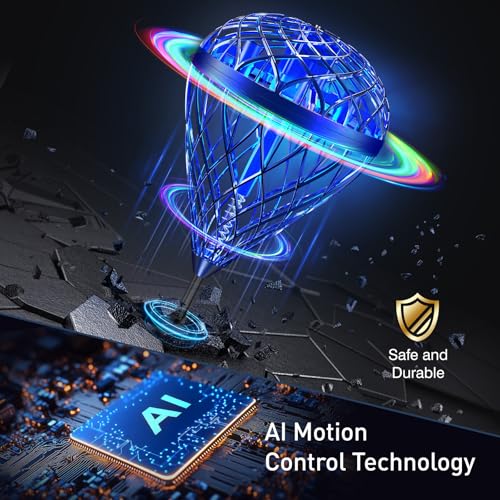 AMERFIST The Latest Cool and Magical Flying Toy, Combining AI Motion Control Technology with Contact Sensing System, Make it Become Bounce & Flip & Flight Toys, Fully unleashing Your Creativity. - color: Blue
