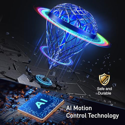 AMERFIST The Latest Cool and Magical Flying Toy, Combining AI Motion Control Technology with Contact Sensing System, Make it Become Bounce & Flip & Flight Toys, Fully unleashing Your Creativity. - color: Blue