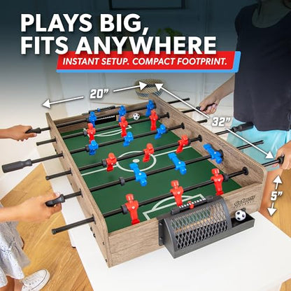 GoSports 32 Inch Tabletop Foosball Game Set - Oak or Black | Tabletop - color: Oak
