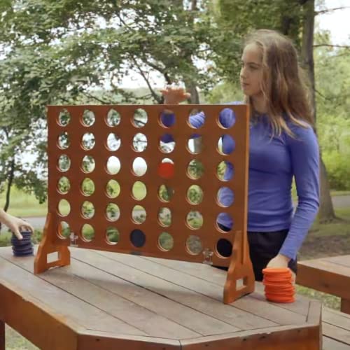 Elakai Outdoor Games for Adults and Family Beach Backyard Camping Giant 4 in a Row