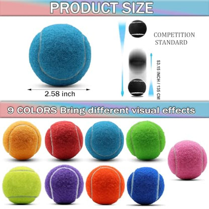 SHYUJAJIE Tennis Balls, 6 Pack Training Tennis Balls,High Elasticity Practice Balls for Beginner, Playing Balls for Dogs - color: Yellow