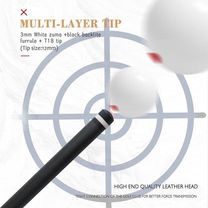 Carbon Fiber Pool Cue – 12.9mm, 14mm and 12.4mm, 2-Piece Billiard Cue Stick for Women/Men, Professional Break Cue for Snooker, 8-Ball, 9-Ball, Home & Club Use - color: White