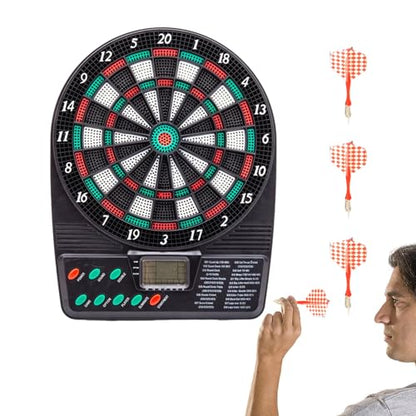 Electronic Dartboards – Sports Digital Darts Kit, Multi Game Score System, Bright LED Display Panel, Soft Tip Target Segments, Durable, Smooth Throw Response, Easy Wall Mount Style