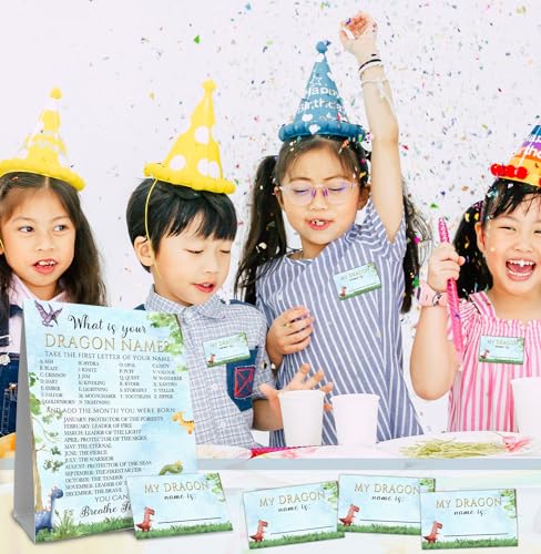 Dragon Birthday Party Decoration,Dragon Theme Birthday Party Sign,What's Your Dragon Name,“My Dragon Name” Guest Sign & Decorations for Dragon Themed Party - style: Dragon