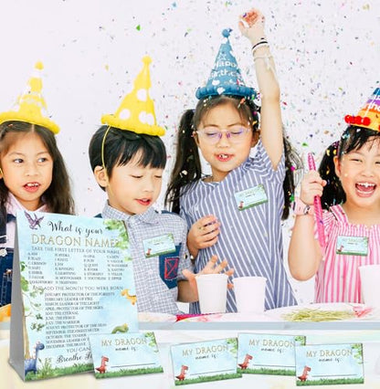 Dragon Birthday Party Decoration,Dragon Theme Birthday Party Sign,What's Your Dragon Name,“My Dragon Name” Guest Sign & Decorations for Dragon Themed Party - style: Dragon