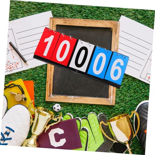 Toddmomy Scoreboard Flip Scorekeeper Basketball Soccer Badminton Portable Tabletop Scoreboard