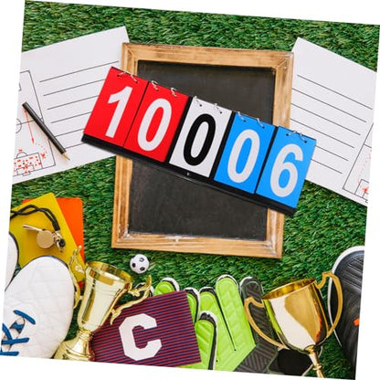 Toddmomy Scoreboard Flip Scorekeeper Basketball Soccer Badminton Portable Tabletop Scoreboard