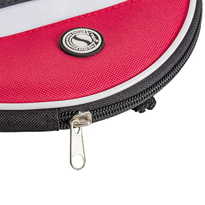 STIGA Ping Pong Paddle Cover – Padded Table Tennis Racket Case with Heavy-Duty Vinyl Construction, Zipper Closure, Reinforced Edge Protection for Travel and Storage - color: Red