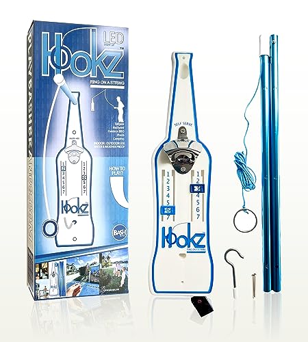 Bottle Bash Brands Hookz LED Ring on a String Game (All Weather - Indoor or Outdoor)