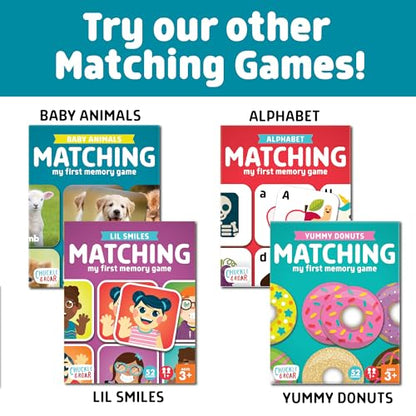 Chuckle & Roar Travel Matching Puzzle & Game Set – 40 Activities on 20 Cards, Grow-with-Me Game Modes, 1–2 Players, Preschool Learning Game, Ages 3+