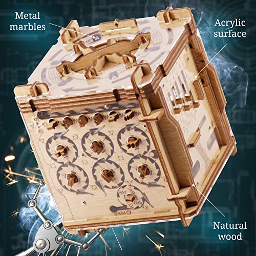 iDventure Cluebox Cambridge Labyrinth | Wooden Escape Room Puzzle Box | Engaging Brain Teaser with Hidden Money Compartment | Unique Gift for Adults - color: Labyrinth of Cambridge