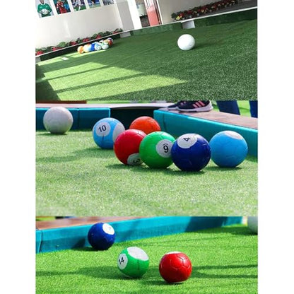 16Pcs Football Billiards Ball Set, PU Leather Soccer Snooker Balls for Inflatable Billiards Game, Pool Kick Billiards Set Table Games for Adult Outdoor Entertainment - size: 22cm/8.66inch