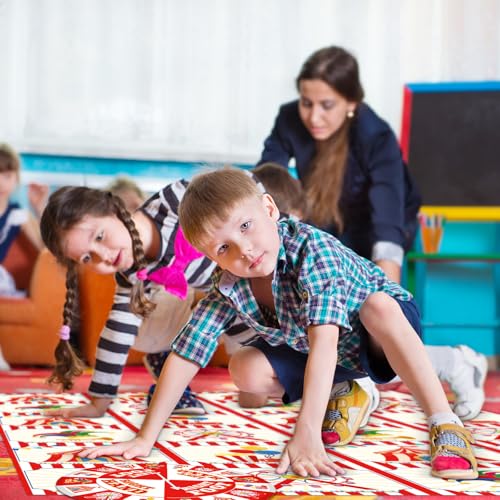 Civaner 3 Pcs Carnival Party Game for Kids with Spinner Carnival Conversation Party Twist Poses Mat Game with Conversation Mat Spinner for Classroom School