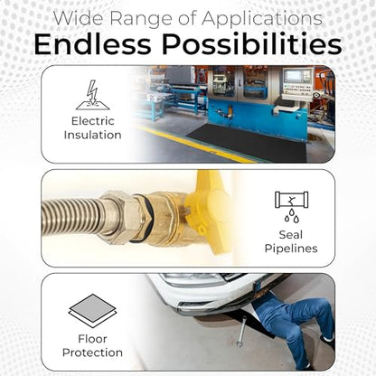 Exactly Rubber - Neoprene Sheet, 60A Durometer Rubber Mat, Gasket Material with -30 to 195°F Temperature Resistance, Oil and Gasoline-Resistant Rubber Sheet, Made in The USA, 1/16 x 9" x 12" - size: 1/16 x 9 x 12