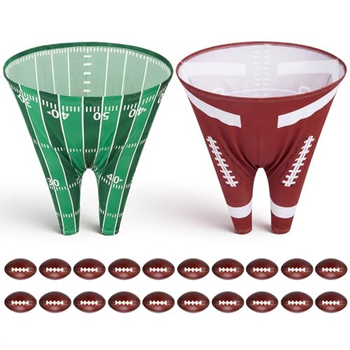 Granny Pants Yard Game, Baseball Soccer Game Outdoor Party Toss with 2.5 Inch Durable High-Bounce Balls, No Inflation Needed, Wind-Resistant for Backyard, Family Reunion & Easter - style: Football