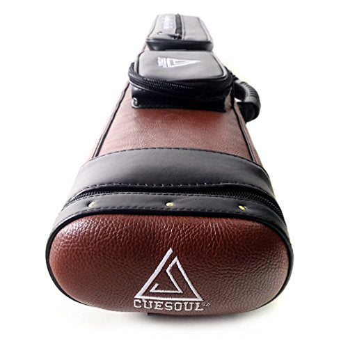 CUESOUL Soocoo Series 2x4/2x2 Hard Pool Cue Case -Holds 2 Cue Butt and 4 Cue Shafts,Four Color Available - color: 2x4-Brown