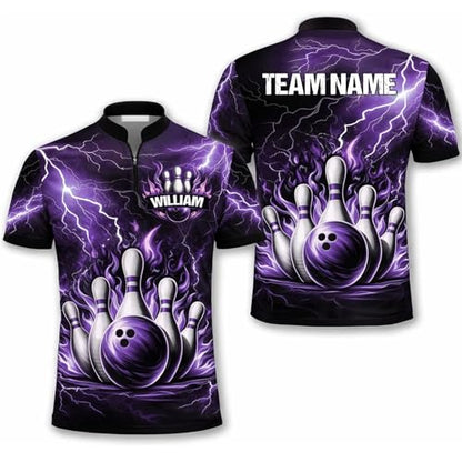 GABITA Personalized Bowling Jerseys for Men, Custom Bowling Shirts, Funny Bowling Shirts Gift for Bowler Team Player - color: A33