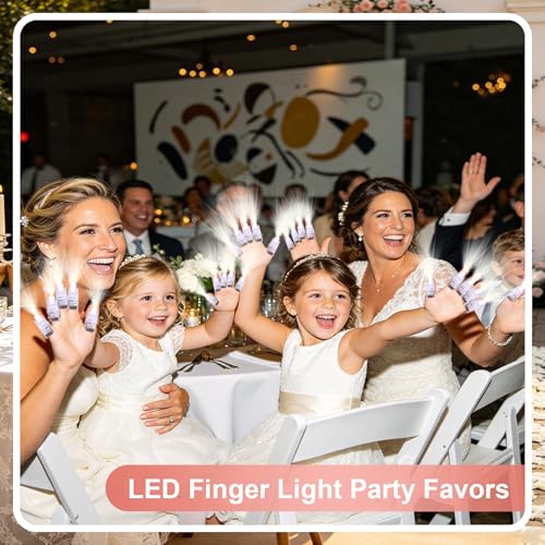 100pcs White Finger Lights, Glow in the Dark Wedding Party Favors, LED Finger Flashlights for Goodie Bag Stuffers Classroom Prizes, Carnival Birthday Concert Gifts Accessories - style: White-100