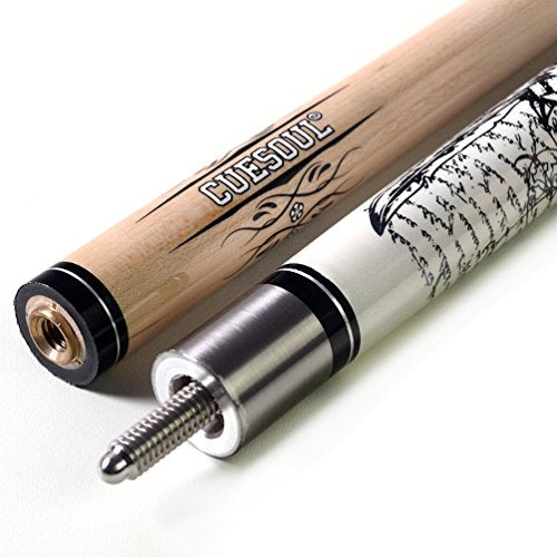 CUESOUL 58 inch 1/2 Maple Pool Cue Stick Kit-Rockin Series - color: G407, size: 21oz