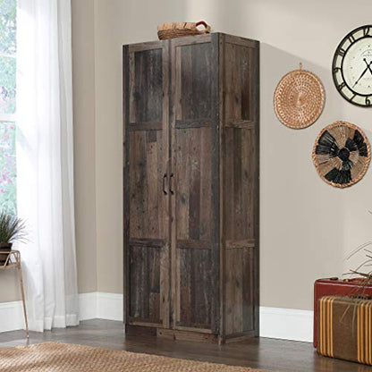 Sauder Select Storage Cabinet, Pantry Cabinet Kitchen Storage with Adjustable Shelves, Utility Room Storage Cabinet, in Reclaimed Pine - color: Reclaimed Pine