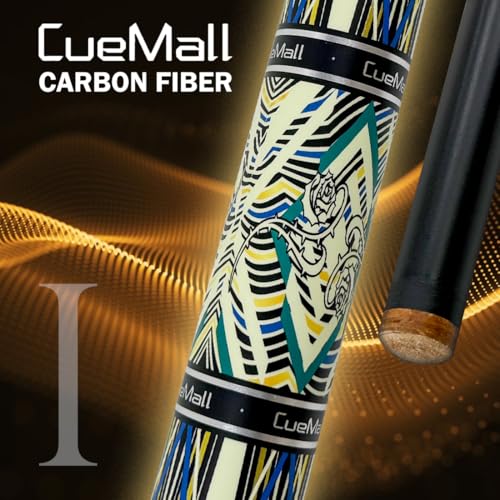CueMall 58" 2-Piece Billiard Pool Cue Sticks,12.5mm Fiberglass Graphite Composite Billiard Cue Sticks,19oz Pool Sticks Tacos de billar for Adults Men/Women, House or Commercial/Bar Use - color: CueMall-I