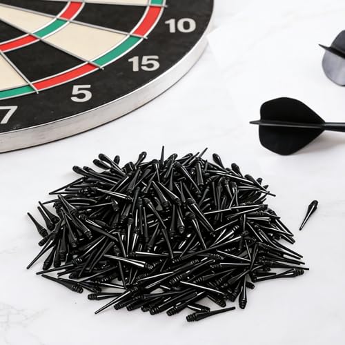 500 Pack 2BA Thread Soft Dart Tips, Plastic Dart Points Replacement, Premium Dart Accessories