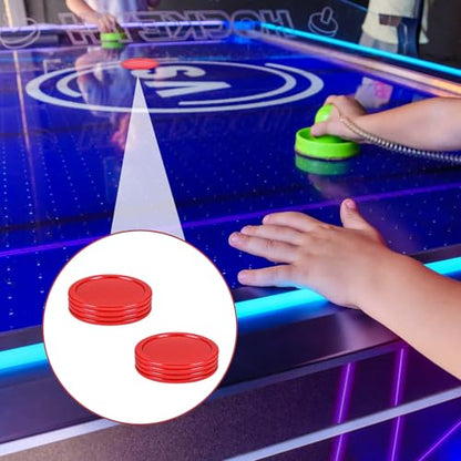 2.5 Inch Hockey Pucks, 8 Pcs Air Hockey Pucks Set Durable Puck for Air Hockeys Table - color: Red