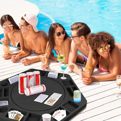 Floating Game Drink Holder or Card Table Tray for Swimming Pools Beach Party Accessories Floating Tray for Drink and Game