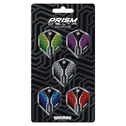 Winmau Dart Flight Collection - Standard Shape 100 Micron Dart Flights for Steel & Soft Tip Darts, Available in Multiple Designs & Styles, 5 Sets (15 Flights)
