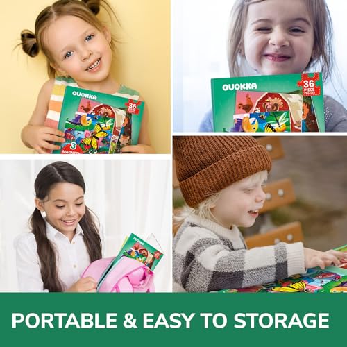 QUOKKA Magnetic Puzzles for Kids Ages 4-6 – 36 Pieces Sudoku Toddler Puzzles Ages 2-4 – Travel Games for Kids 3-5 – Animal Farm Bugs Toddler Travel Toys – Car Airplane Road Trip Games for Boys & Girls - style: 4. FARM 36 PCS