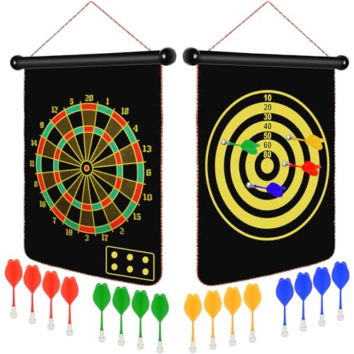 Magnetic Dart Board Outdoor Game Suitable for Children to Play Comes with 12 Darts Best Toys Gifts for Teenage Boys Girls Age 5 6 7 8 9 10 11 12 Years (12 in) - size: 15"