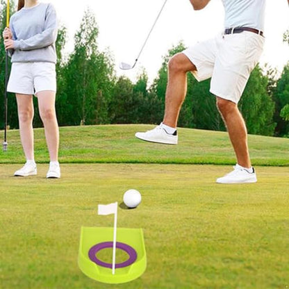 Moily Lightweight Golf Practice Disc Imitation Green Hole Board Indoor Backyard Swing Trainer - color: 1pc