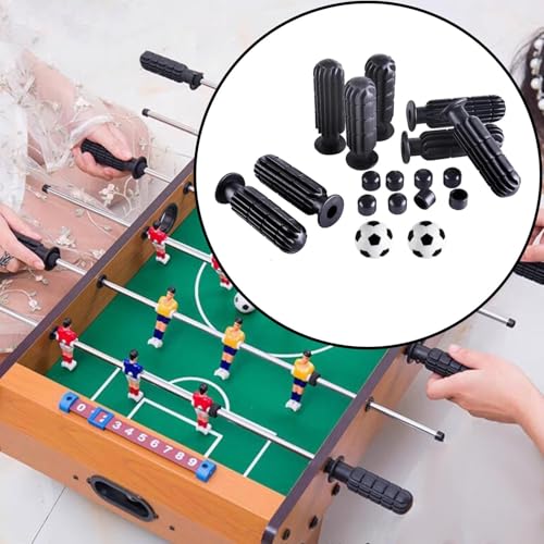 SM SunniMix 18 Pieces Foosball Handle Grips Octagonal Handles Desk Foosball Table Game Rod End Plug Football Stick PP Material Suitable for Home