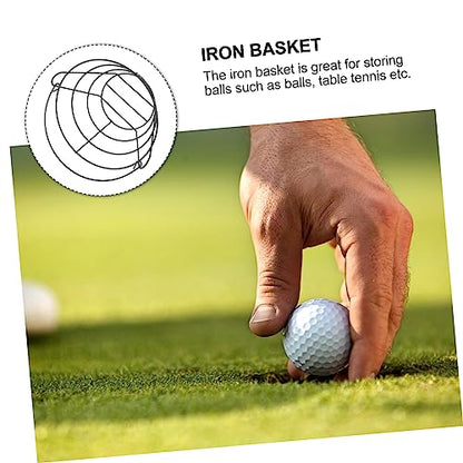 Golf Ball Retrieval Basket Metal Storage Container for Outdoor Practice Sturdy Wire Ball Carrying Holder for Golf Courses and Sports Enthusiasts