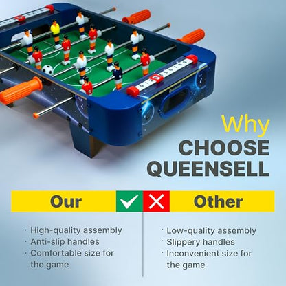 Mini Foosball Table for Kids and Adults – 21-Inch Mini Soccer Game, Mini Soccer Table Game for Family Game Nights