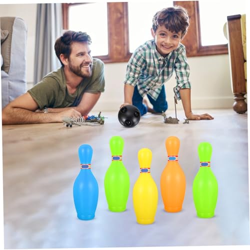 1 Set Bowling Pins Balls Early Educational Sports Game for Interactive Gatherings Parent Fun Enhance Coordination Athletic Skills